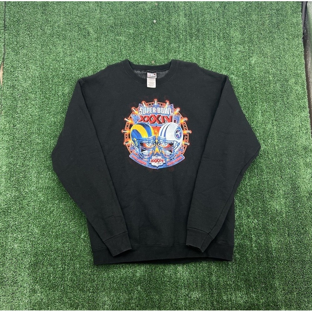 Vintage Super Bowl XXXIV X-Large Sweatshirt St Louis Rams Tennessee Titans XL